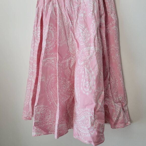 Chaps Pink Paisley Sleeveless Fit & Flare Midi Dress Size 6 - Picture 2 of 8